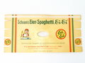 Verpackung "  Schram´s Eier Spaghetti "  Maße  14 x 29cm, ungebrauchtes Firmenmuster