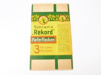 Verpackung "  Schram´s Rekord Haferflocken...