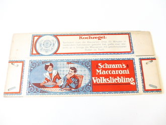 Verpackung "  Schram´s Maccaroni Volksliebling "  Maße  14 x 31 cm, ungebrauchtes Firmenmuster