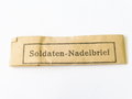 Soldaten Nadelbrief 2. Weltkrieg