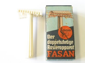 Preßstoff Rasierer "Fasan" in Umverpackung