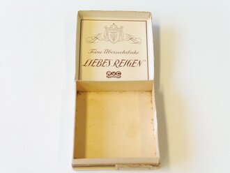 Pack "Liebes Reigen " Zigaretten, leer , Steuerbanderole mit Hakenkreuz