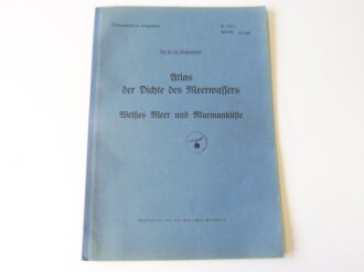 Atlas der Dichte des Meerwassers - Weißes Meer und Murmanküste, Stempel entnazifiert, Kriegsmarine