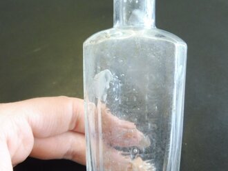 1.Weltkrieg, Flasche "Schutzsalzlösung zum Tränken des Atemschützers"  Guter Zustand