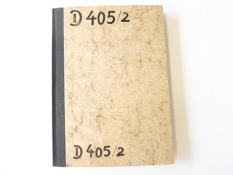 D 405/2 Knalldarstellgerät C, Gebrauchsanleitung vom 25.08.44. Alte Kopie in Bibliotheksbindung, 16 Seiten