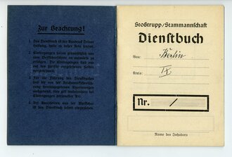 Werkscharen der Deutschen Arbeitsfront, Dienstbuch eines Angehörigen aus Berlin , ausgestellt 1938