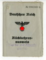 Rückkehrer Ausweis für das Altreich datiert 1940