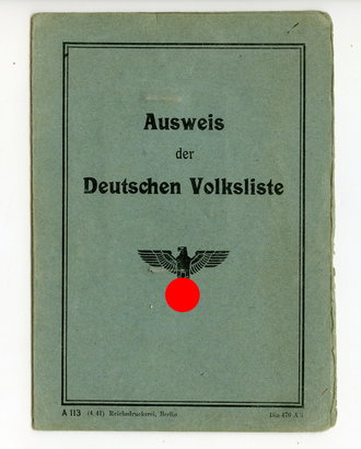 Ausweis der Deutschen Volksliste für einen...