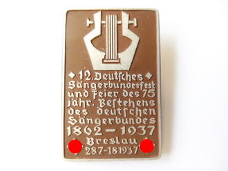 Leichtmetallabzeichen 12. Deutsches Sängerbundfest Breslau 1937