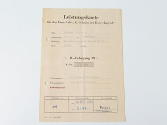 HJ, Nachlass eines Ober Hordenführers aus Bernburg, diverse Ausweise sowie 2 Luftwaffenhelfer Zeugnisse