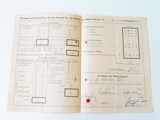 HJ, Nachlass eines Ober Hordenführers aus Bernburg, diverse Ausweise sowie 2 Luftwaffenhelfer Zeugnisse