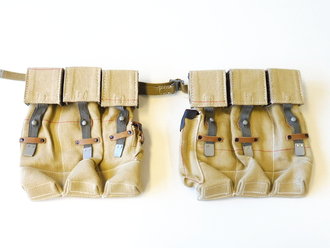 REPRODUKTION, Paar Sturmgewehr MP43 / MP44 Taschen, genietete Variante. Sehr gute Anfertigung