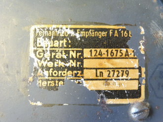 Luftwaffe, Fernantrieb für Empfänger FA 16 E.  Anforderzeichen Ln 27279, Originallack, Funktion nicht geprüft
