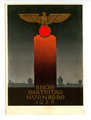 Propaganda Postkarte Reichsparteitag Nürnberg 1936, am Parteitag abgestempelt und gelaufen