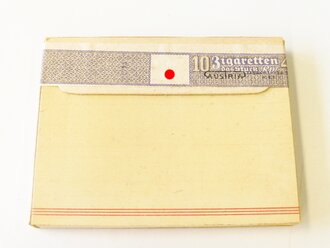 Schachtel Zigaretten " Regie 4" ungeöffnet , Steuerbanderole mit Hakenkreuz, aus der originalen Umverpackung