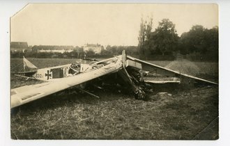 1. Weltkrieg, Foto einer abgestürzten Deutschen...