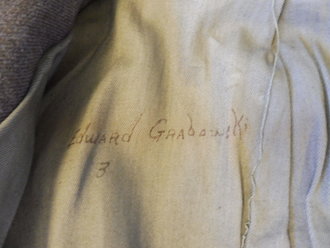 U.S. Army June 1944 dated Jacket, Field, wood OD ( Ike jacket ) size 34 L,  3rd Army member, Bronze star and purple heart, two years of service overseas ( 4 overseas servive bars, each for 6 months)