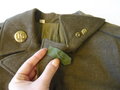 U.S. Army June 1944 dated Jacket, Field, wood OD ( Ike jacket ) size 34 L,  3rd Army member, Bronze star and purple heart, two years of service overseas ( 4 overseas servive bars, each for 6 months)