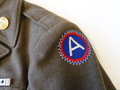 U.S. Army June 1944 dated Jacket, Field, wood OD ( Ike jacket ) size 34 L,  3rd Army member, Bronze star and purple heart, two years of service overseas ( 4 overseas servive bars, each for 6 months)