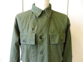 U.S. Army WWII Jacket, HBT, Special - with gas flap. Good...