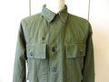 U.S. Army WWII Jacket, HBT, Special - with gas flap. Good condition, size 32R,  Schulterbreite 48 cm, Armlänge 58 cm