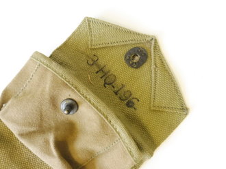 U.S. Army 1944 dated, Carrier, Grenade, 3 pocket. Khaki, vgc