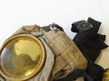 U.S. Army WWI, Gas mask in bag, Mask is soft, tube dry. Comes in a 1917 dated bag with anti-dimming compound and Instruction book. Issued to a Machine Gun member of 26. Infantry Div. on 21. Aug.1918 so he could have been in the Battle of Saint-Mihiel