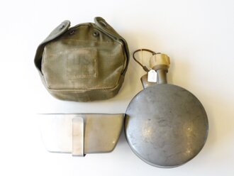 U.S. Vietnam war, Arctic/ Insulated Canteen. Steel Canteen dated 1961, cover without visible date but early belt hook