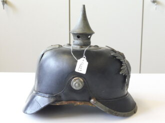 Sachsen, feldgraue Pickelhaube für Mannschaften , Kammerstück 139.R