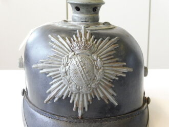 Sachsen, feldgraue Pickelhaube für Mannschaften , Kammerstück 139.R