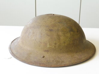 U.S. WWI steel helmet , British made Brodie helmet for the U.S. Original paint, named