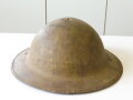 U.S. WWI steel helmet , British made Brodie helmet for the U.S. Original paint, named