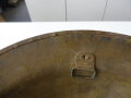 U.S. WWI steel helmet , British made Brodie helmet for the U.S. Original paint, named