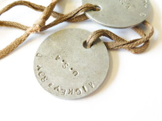 U.S. WWI dog tag set