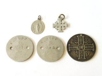 U.S. WWI dog tag set +