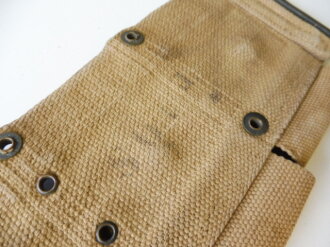 U.S.WWI Mills M1910 Dismounted Rifle Cartridge Belt, early version with elongated eyelets along the left side of the belt