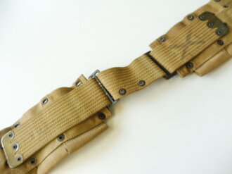 U.S.WWI Mills M1910 Dismounted Rifle Cartridge Belt, early version with elongated eyelets along the left side of the belt
