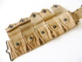 U.S.WWI Mills M1910 Dismounted Rifle Cartridge Belt, early version with elongated eyelets along the left side of the belt