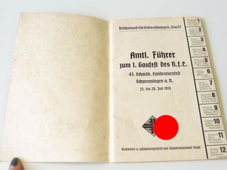 Amtlicher Führer "1. Gaufest des Reichsbundes...