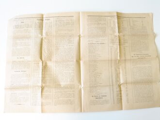 Kriegs-Zeitung Telegramme, datiert 9. Juni 1915, 4 Seiten, gefaltet