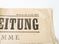 Kriegs-Zeitung Telegramme, datiert 9. Juni 1915, 4 Seiten, gefaltet