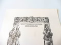 Württembergischer Kriegerbund, Vordruck  für eine Urkunde 24 x 29cm, 1 Stück aus altem Bestand