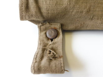 1. Weltkrieg, feldgraue Gasmaskentasche, getragenes Stück