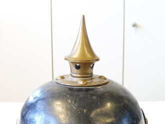 1. Weltkrieg Bayern, Ersatzpickelhaube , Korpus aus Blech, dieser alt überlackiert