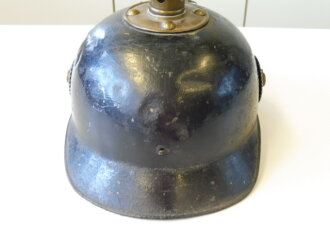 1. Weltkrieg Bayern, Ersatzpickelhaube , Korpus aus Blech, dieser alt überlackiert