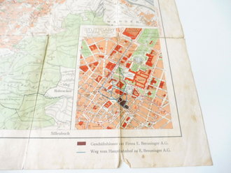 Plan der Landeshauptstadt Stuttgart, Stadt der Auslandsdeutschen, leider eingerissen