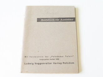 Merkbuch für Ausbilder, Ausgegeben Herbst 1938, unbeschrieben, Maße unter A5