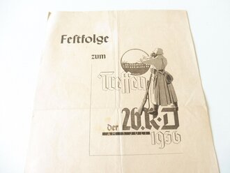 Festfolge zum Treffen der 26. R.D. am 5. Juli 1936,...