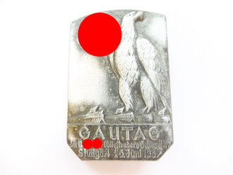 Leichtmetallabzeichen Gautag der NSDAP Württemberg-Hohenzollern Stuttgart 1937