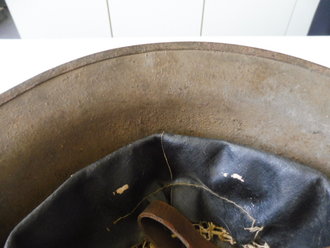 U.S. WWI, M1917 steel helmet, complete with liner and chin strap